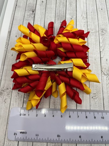 Red and Yellow Gold School Hair Accessories - Picture 10 of 59