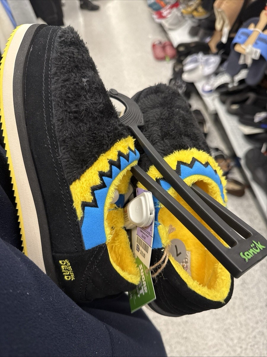 Sanuk U Puffy Chiller Low X Grateful Dead Yellow Black Shoes Men