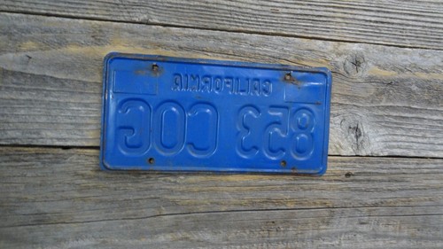 1970's California Passenger license all Original Rustic Look or Restore!!!!!!!!! - Picture 2 of 2