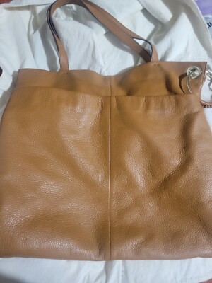 vince camuto handbags used Brown Pebble Leather Shoulder