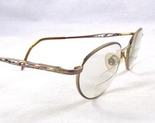 Pretty Pink  Gold Metallic Scroll Oval Eyeglass Frames 51-18 125