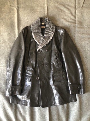 2008AW John Galliano Barnstormer leather jacket Astrakhan fur collar margiela - Picture 2 of 12