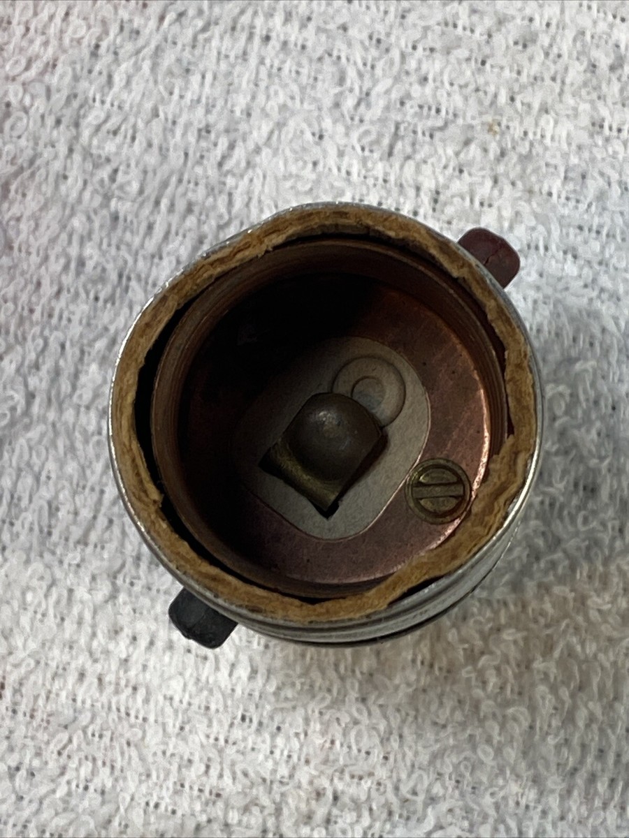 LEVITON LAMP SOCKET VINTAGE ALUMINUM TONE RARE NO THREAD
