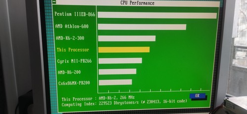 Motherboard Socket 7 VIA Zida 5SVA + CPU K6-2 266Mhz + RAM 64Mb Test - 第 8/10 張圖片