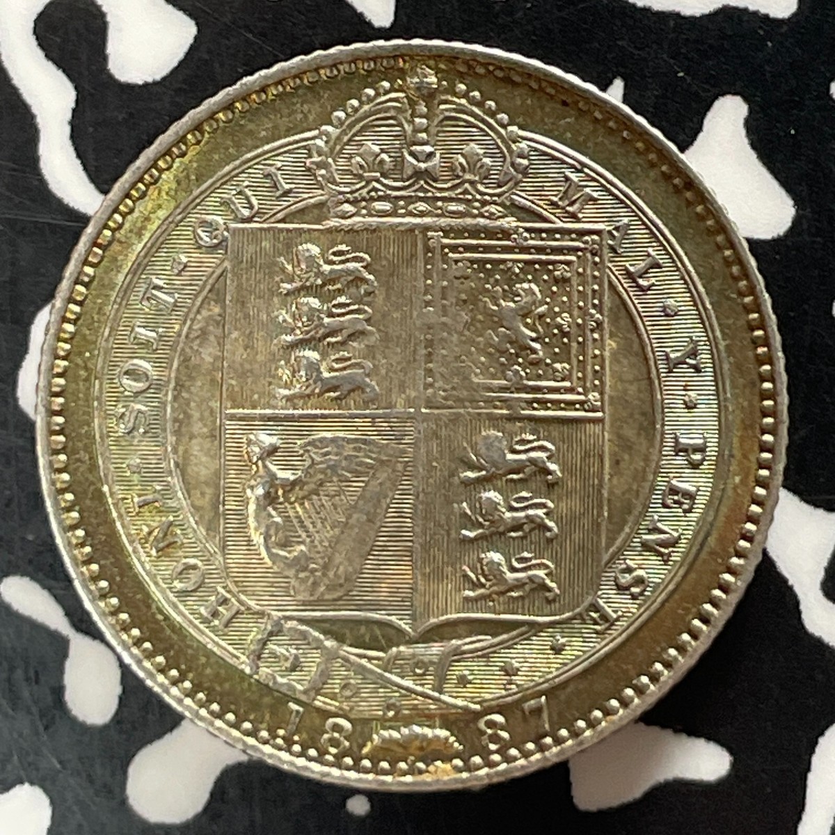 1887 Great Britain Victoria 1 Shilling Lot#JM9399 Silver