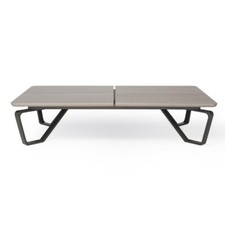 Holly Hunt Meduse Coffee Table Indoor/Outdoor Bronze Metal Base with Stone Top
