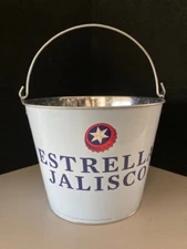🔥New Estrella Jalisco Mexico Beer Ice Bucket Galvanized Metal