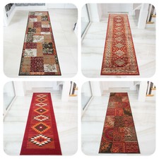 Red Orange Rugs for Hallway Runner Mats Traditional Patchwork Rugs for Hall New