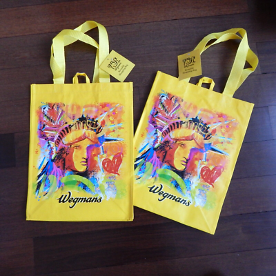 NWT WEGMANS Statue of Liberty NYC Reusable Shopping Bag Plastic