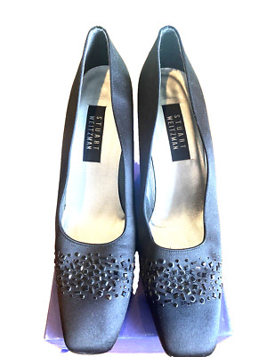 Stuart  weitzman black on black bead, Size 11 Evening Shoes Sassy And Classy