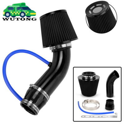 Black Performance 3'' Universal Cold Air Intake Induction Hose Pipe Kit Filter
