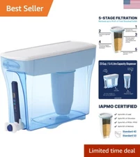 Culligan 23-Cup 5-Stage Water Filter Dispenser with TDS Meter & IAPMO Certified