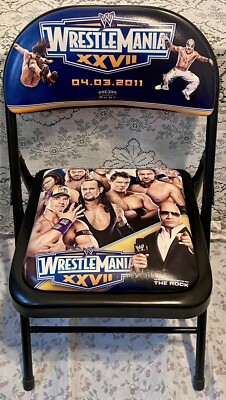 WWE Wrestlemania 27 Ring Side Chair 4/3/2011 Georgia Doom Excellent Rock Cena