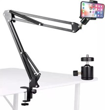 Overhead Video Phone Mount Articulating Arm ,Cell Phone Holder,Webcam Stand Lazy