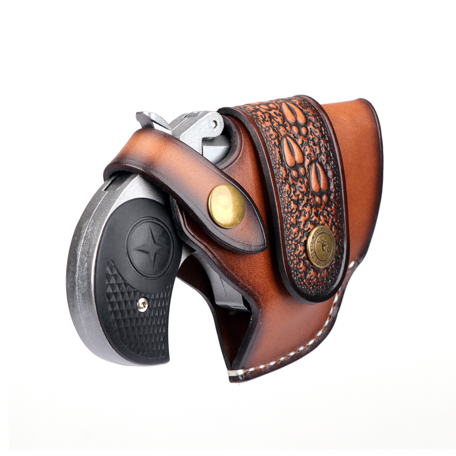 TOURBON Leather Handgun Holster Belt Bond Arms Derringer Barrel Case(Need Trim)