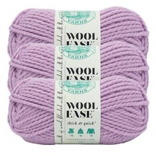  3 Pack Lion Brand Yarn 640-142N Wool-Ease Thick  Quick Bulky Yarn, Fairy