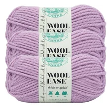 (3 Pack) Lion Brand Yarn 640-142N Wool-Ease Thick & Quick Bulky Yarn, Fairy