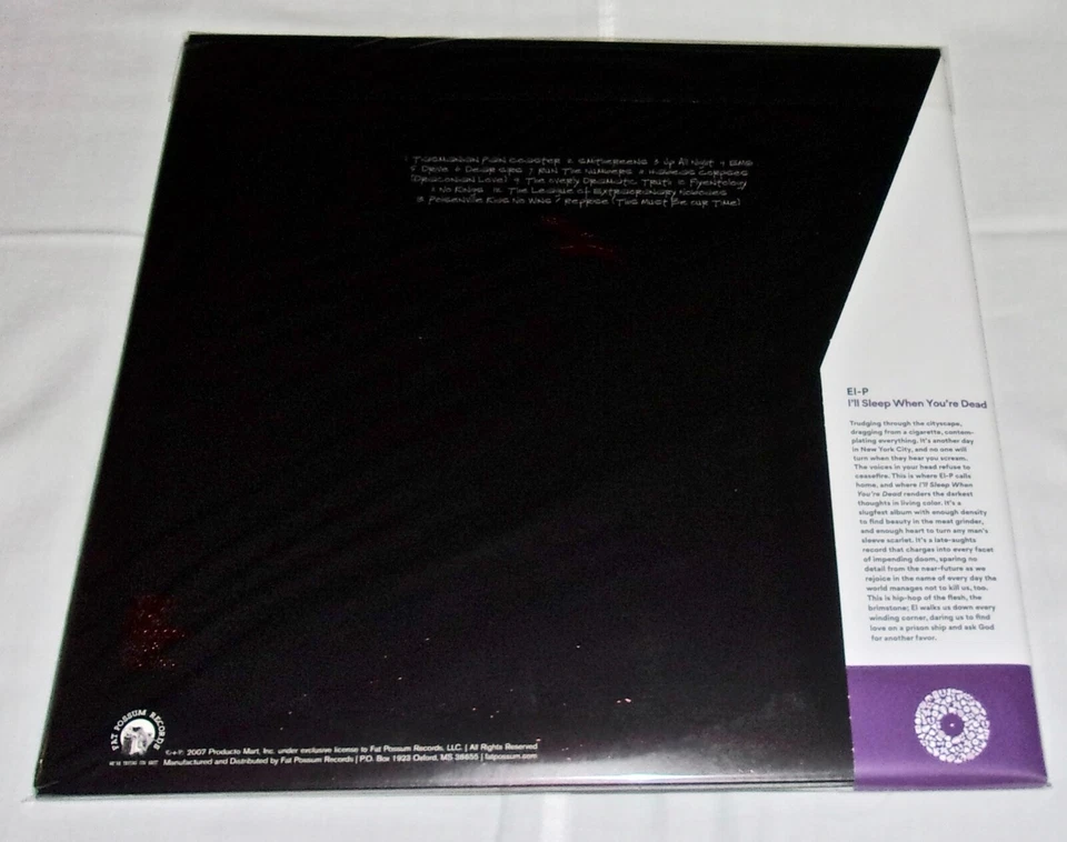 El-P: I'll Sleep When You're Dead (Red w/ Black Vinyl LP Record) Run the Jewels - Image 3 of 4