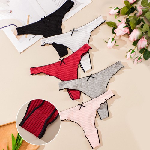 Sexy Mujer Slip Suave Cintura Baja Algodón Tangas Ropa Interior ↴ - Imagen 9 de 21