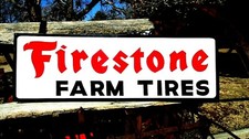  Hand Painted by Sign Painter FIRESTONE FARM TIRES Motor Dealership Gas Oil @
