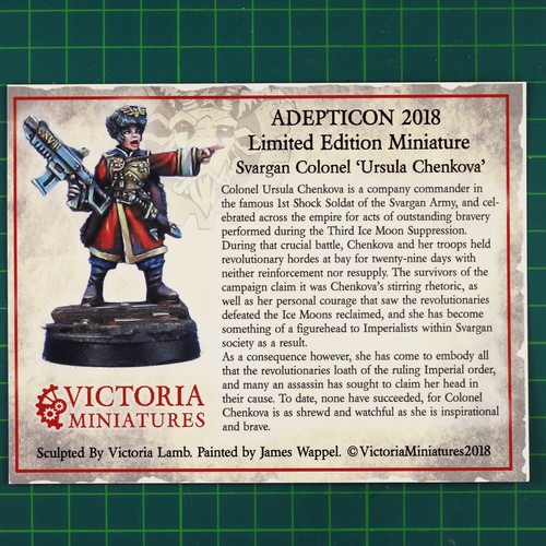 Svargan Colonel AdeptiCon 2018 Limited Edition Victoria Miniatures - Picture 2 of 5