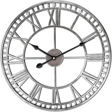Extra Large Roman Numerals Skeleton Wall Clock Big Giant Open Face Round Clocks
