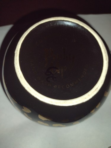Pinky Up Black Gold Cheetah Leopard Mug/Cup Be Wild - Picture 3 of 5
