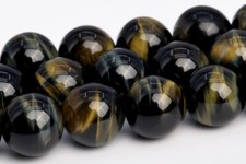 Natural Yellow Blue Tiger Eye Beads Grade AAA Round Loose Beads 4/6/8/10/12MM