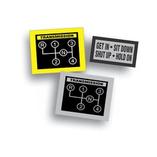 Pair Transmission Shift Pattern Decal 4 Speed Manual Trans Muscle Race Car Truck