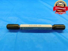 1/2 20 NS SPECIAL SET THREAD PLUG GAGE .5 .50 GO NO GO P.D.'S = .4652 & .4609