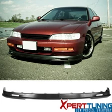 For 96-97 Honda Accord Mugen Mug Style Unpainted Front Bumper Lip PU Sedan Coupe