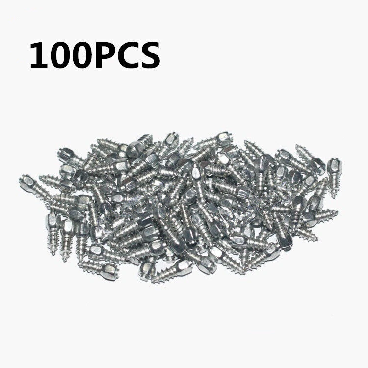 100 X 15mm Steel Body With Carbide Car SUV Screw In Tire Stud Spikes Wheel Studs - Image 2 of 4