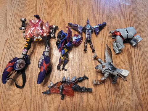 6 Lot Transformers Beast Wars Transmetals Dinobot Blackarachnia Silverbolt Parts