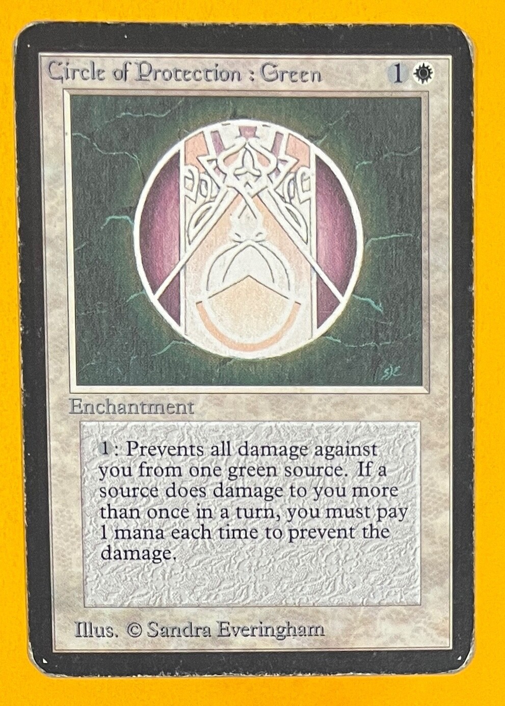 MTG CIRCLE OF PROTECTION: GREEN Alpha (OldManMTG 008-229)