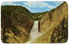 Postcard Great Falls Of The Yellowstone And Yellowstone Canon In Yellowstone NP