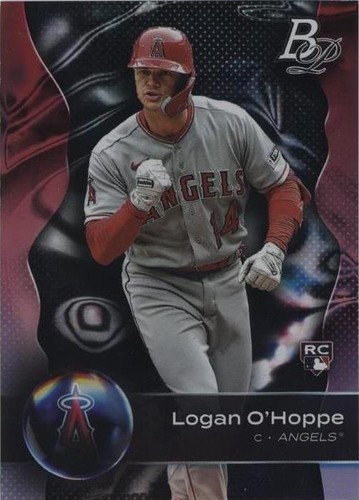 2025 Topps Chrome Platinum #183 Logan O'Hoppe Green Wave Refractor