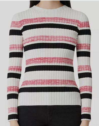 Maje Sweater Manuel Striped Rib-Knit Sweater - Picture 4 of 4