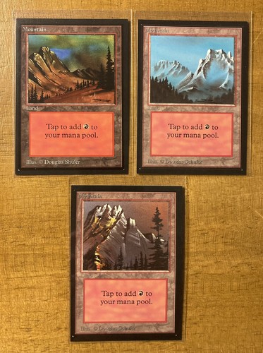 Magic The Gathering ✨MOUNTAIN LAND SET✨ Collectors' Edition MINT 1993 Shuler Art - Picture 1 of 8