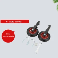 6" Support Wheel for Double Chain Link Fence Metal Tube Swing Farm Gate Frames