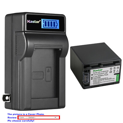 Kastar Battery LCD Wall Charger for Sony NP-FH100 HDR-SR200 HDR-SR220 HDR-SR30