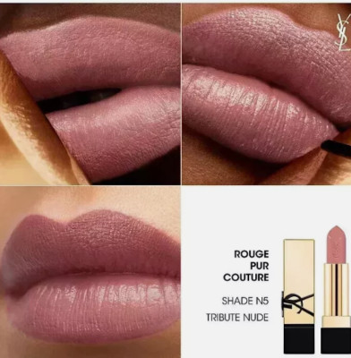 YSL YVES SAINT LAURENT ROUGE PUR COUTURE N5 TRIBUTE NUDE .04oz x 1 MINI LIPSTICK