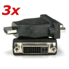 3 PACK DVI-D 24+1 Pin Dual Link Female to HDMI Male Adapter Converter Monitor PC