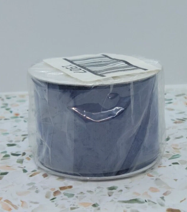 Home Interiors and Gifts Two New Spools Ribbon Wire Edge Blue, Plaid Gold Trim - Image 3 of 4