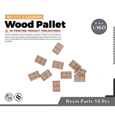 LYT-C160009H 1/160 PAINTED Model N Scal Car Railroad Track Accessory Wood Pallet