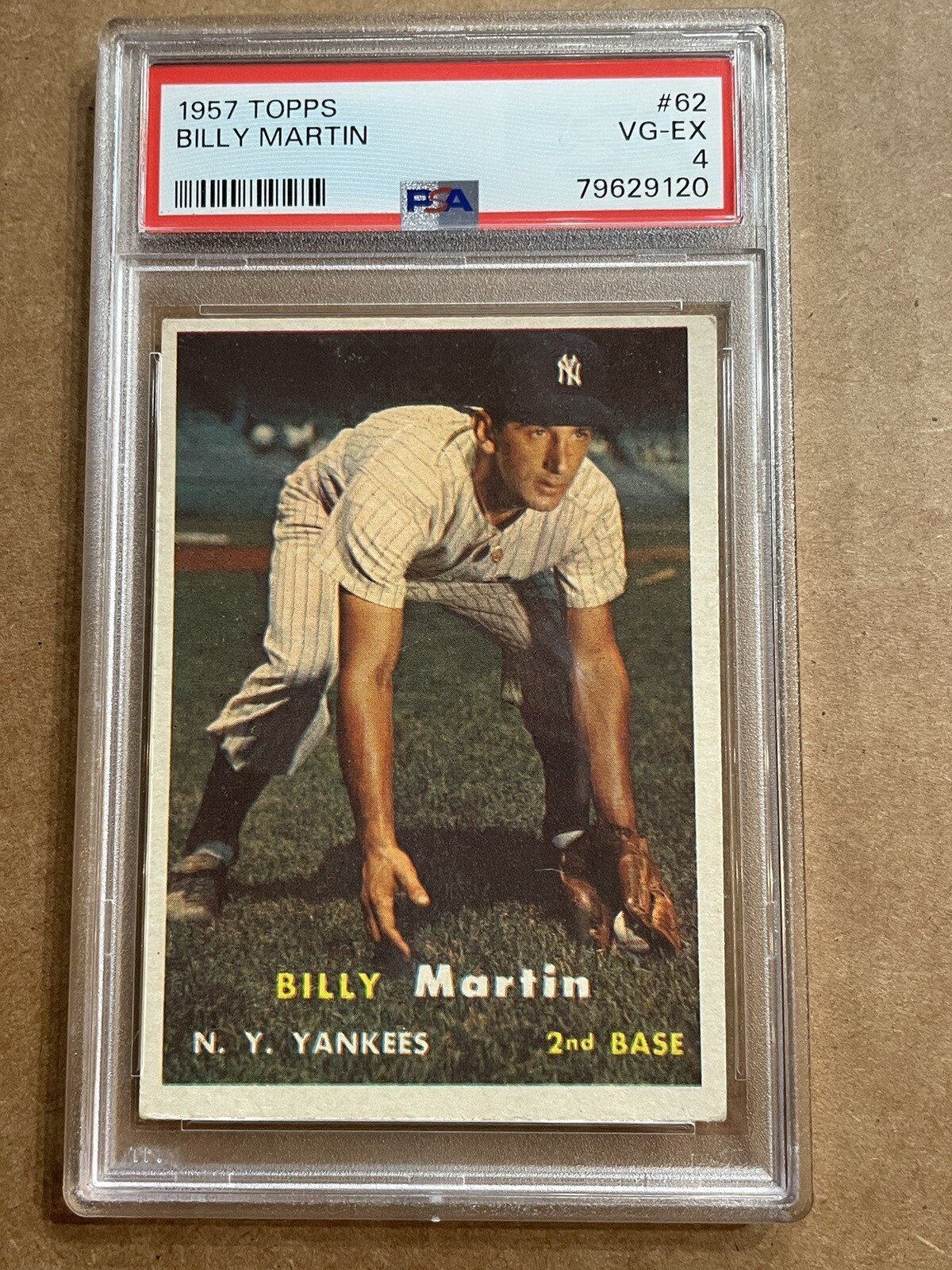 1957 Topps #62 PSA Billy Martin Yankees PSA 4