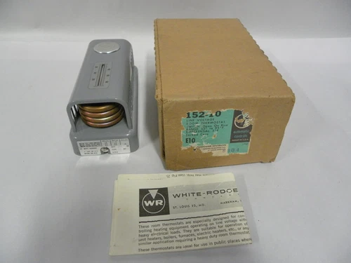 UNUSED Vtg WHITE RODGERS 152-10 Room Control Thermostat Type 152 No. 10  (A10)