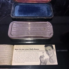 Vintage Rolls Razor Set The Whetter Chrome Shaving Kit Case Made in England 1927