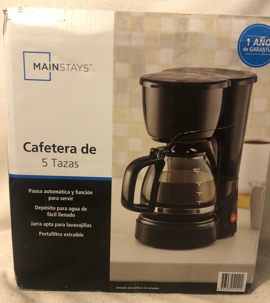 Coffee Maker 5 Cup Home Kitchen Black Americano Machine Removable Filter Basket Photo Related