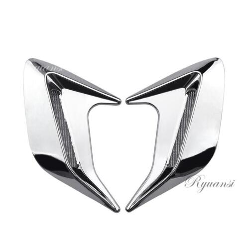 Carbon Fiber Car Side Wing Air Flow Fender Grill Intake Vent Trim Sticker 2PCS - Bild 11 von 12