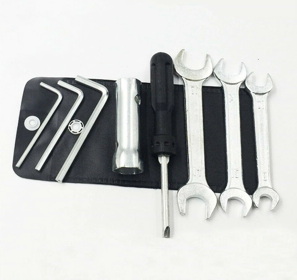 8Pcs Universal Motorcycle Spark Plug Spanner Wrench Socket Repair Tool Kit Metal - Image 3 of 4